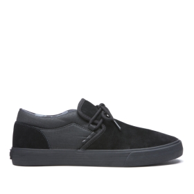 Supra Womens CUBA Black/black/Camo Low Top Shoes | CA-32833